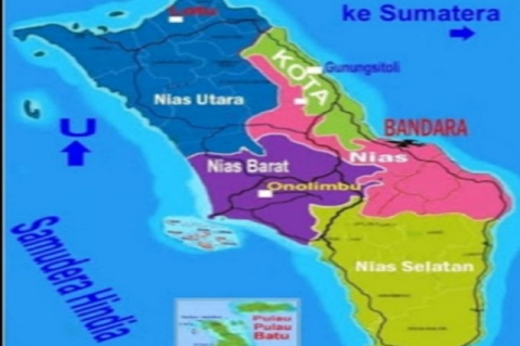 Map of Nias Island