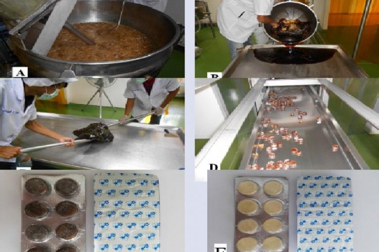 Production process of dissolving ingredients (spray-dried extract