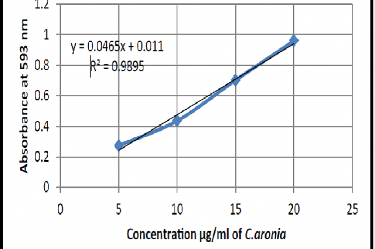 FRAP test absorption value of C. aronia.