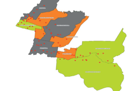 Distribution Map of the Working Area of the Assistance Midwives