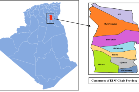 Geographical location of El M’Ghair