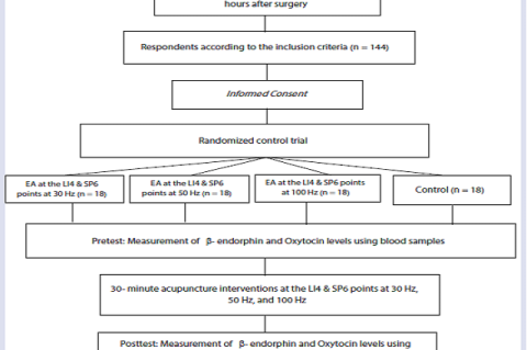 Increasing Oxytocin through Electroacupuncture Stimulation at LI4 and SP6 Points in Postpartum Cesarean Section