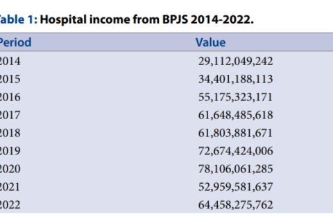 Hospital income from BPJS 2014-2022